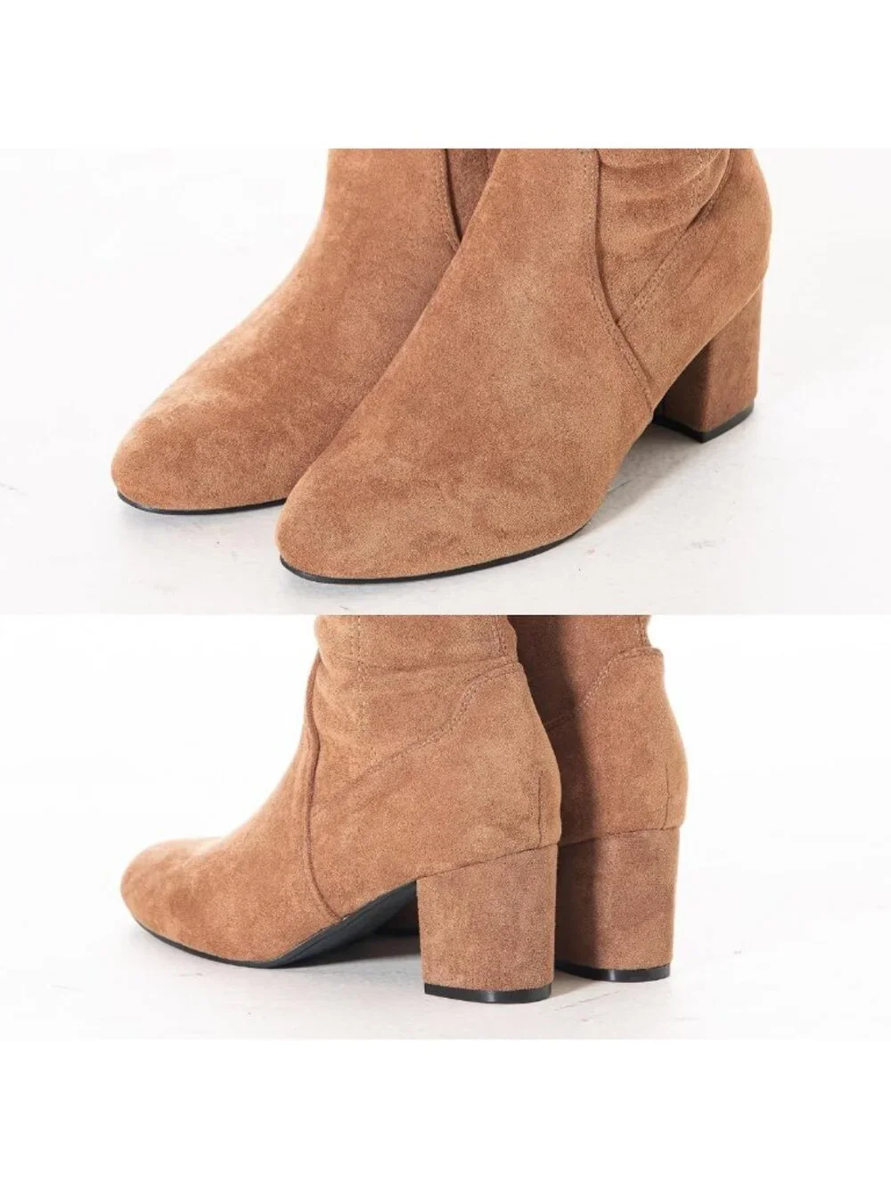 Chic Over the Knee Suede Boots - Black Thigh High, Chunky Block Heel, Winter